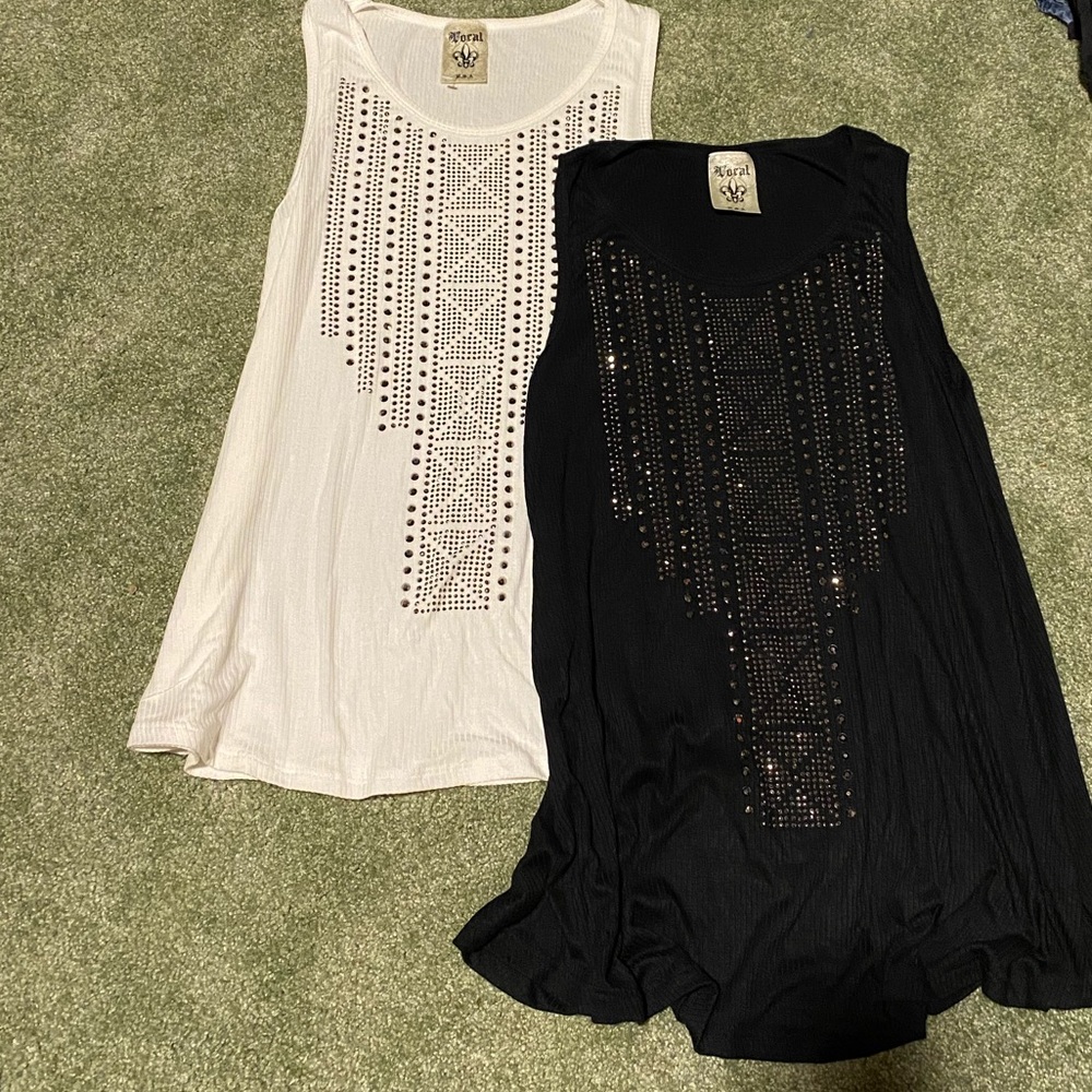 Two VOCAL tank tops